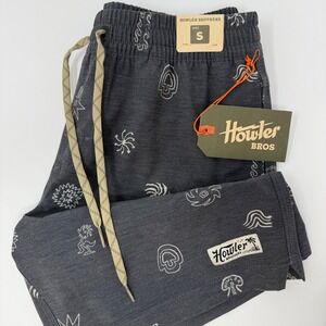 Howler Bros Deep Set Boardshorts Mementos Black Size Small Men's Swim Trunks NEW